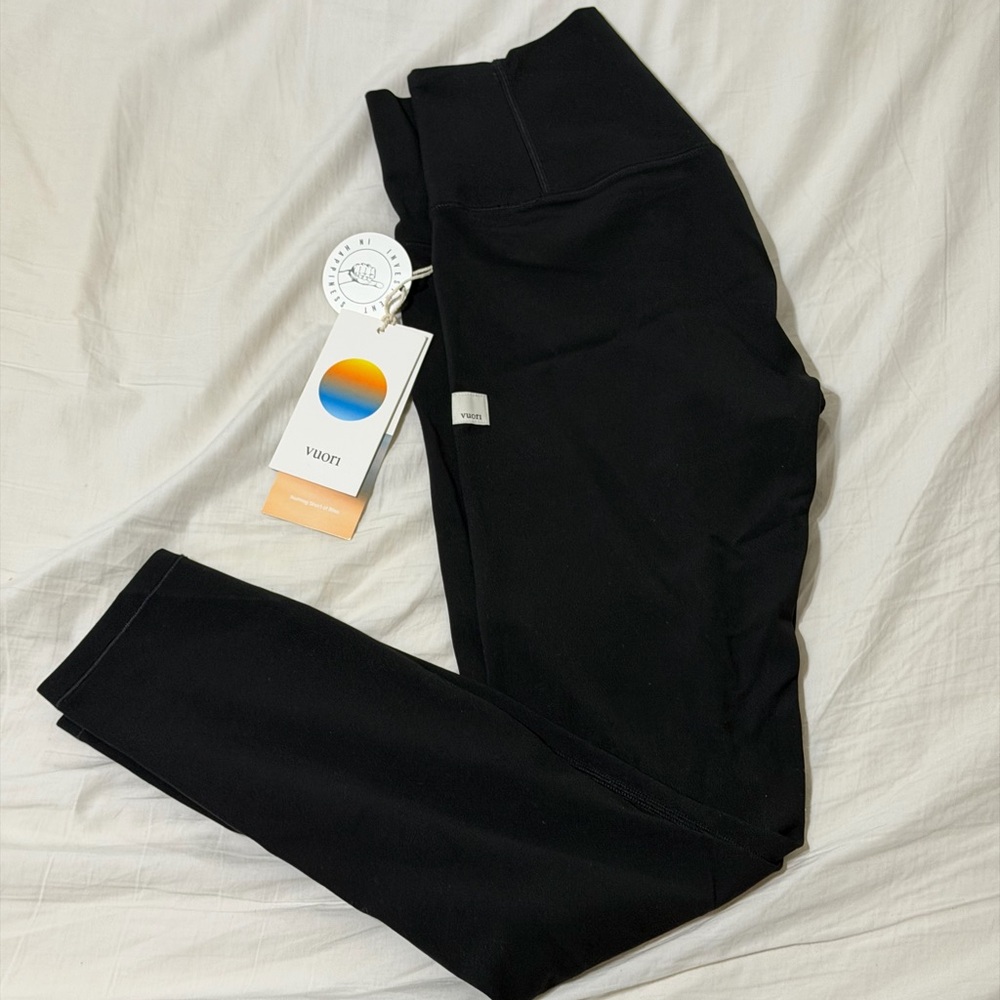 New Vuori All That Feels Leggings Black Women's Small S $98 MSRP